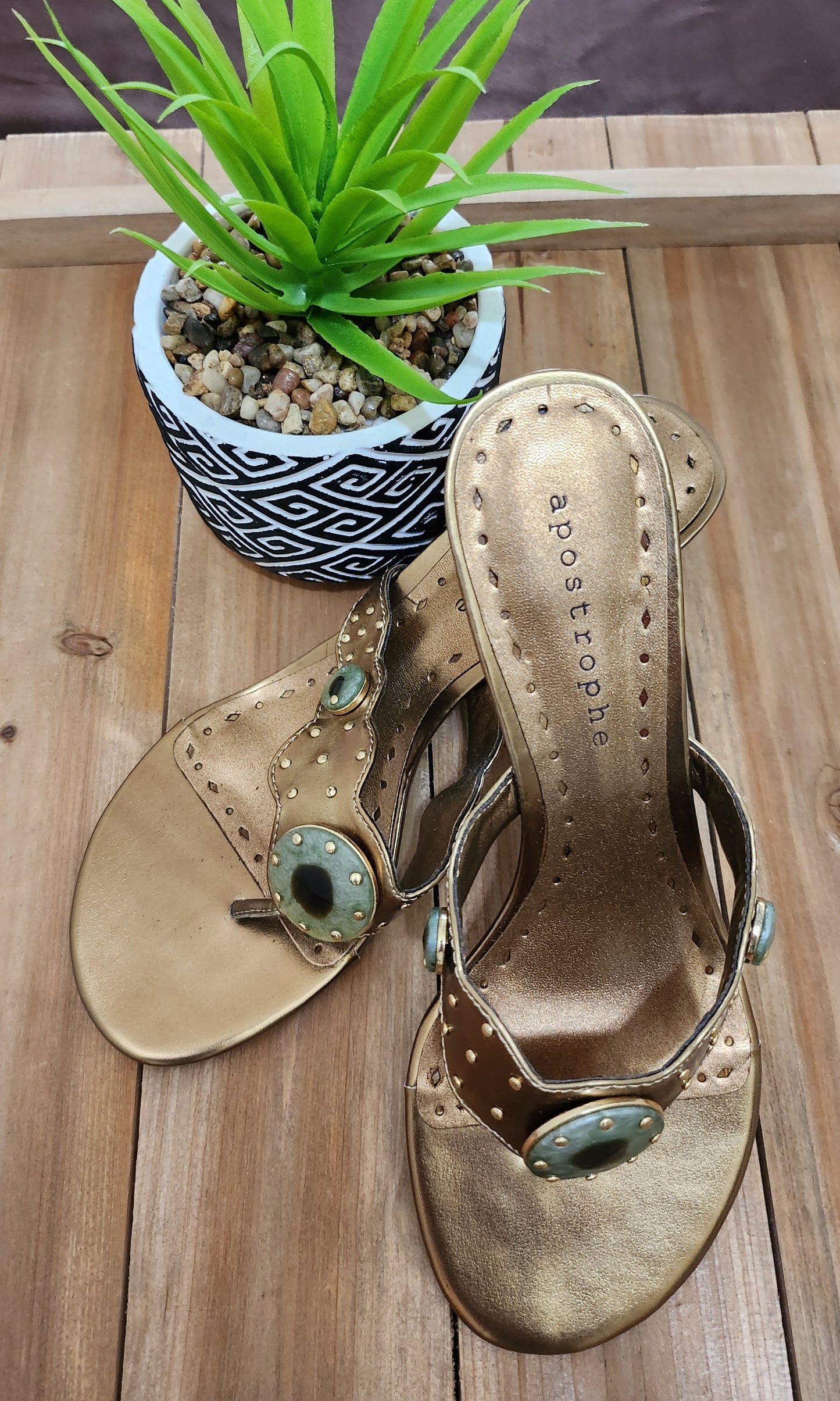 Ladies Apostrophe Slip- On Wedges