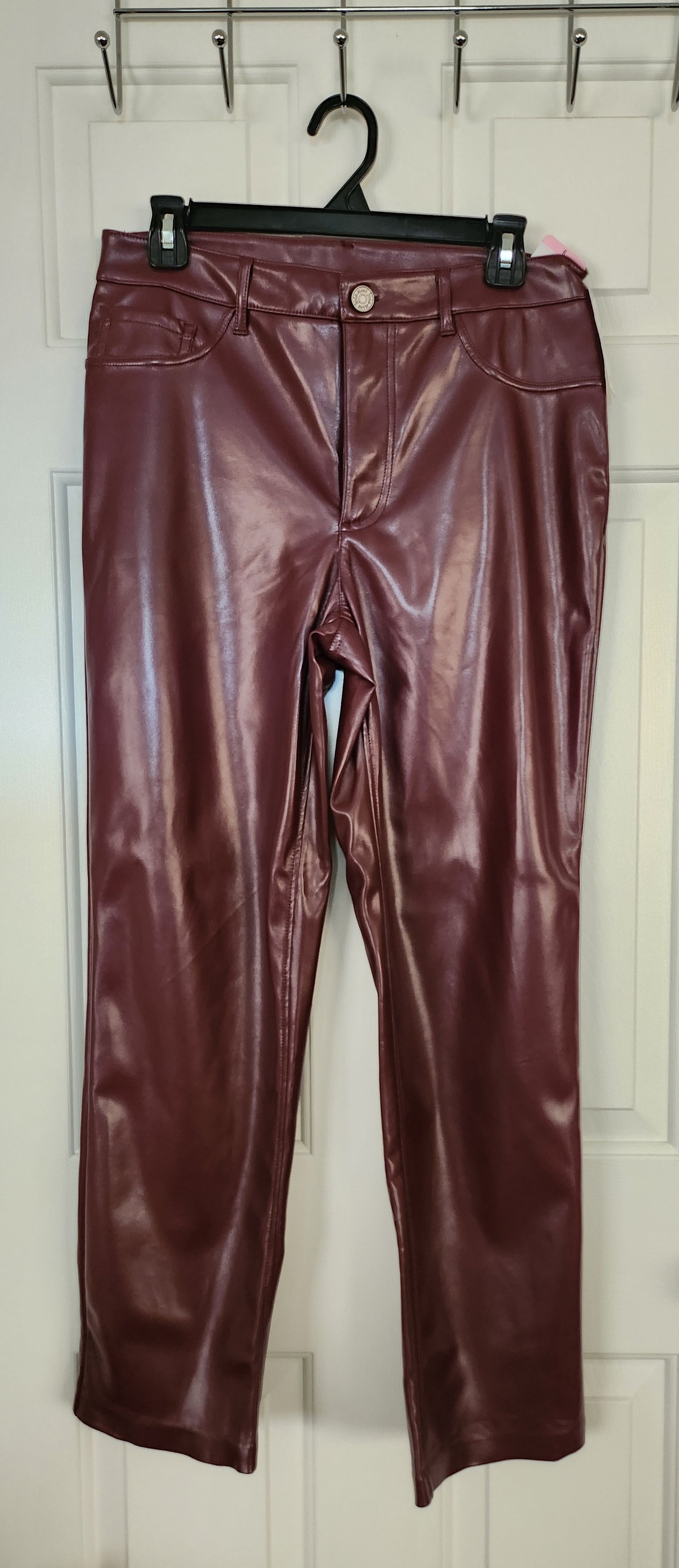Faux Leather Ladies Straight Leg Pants