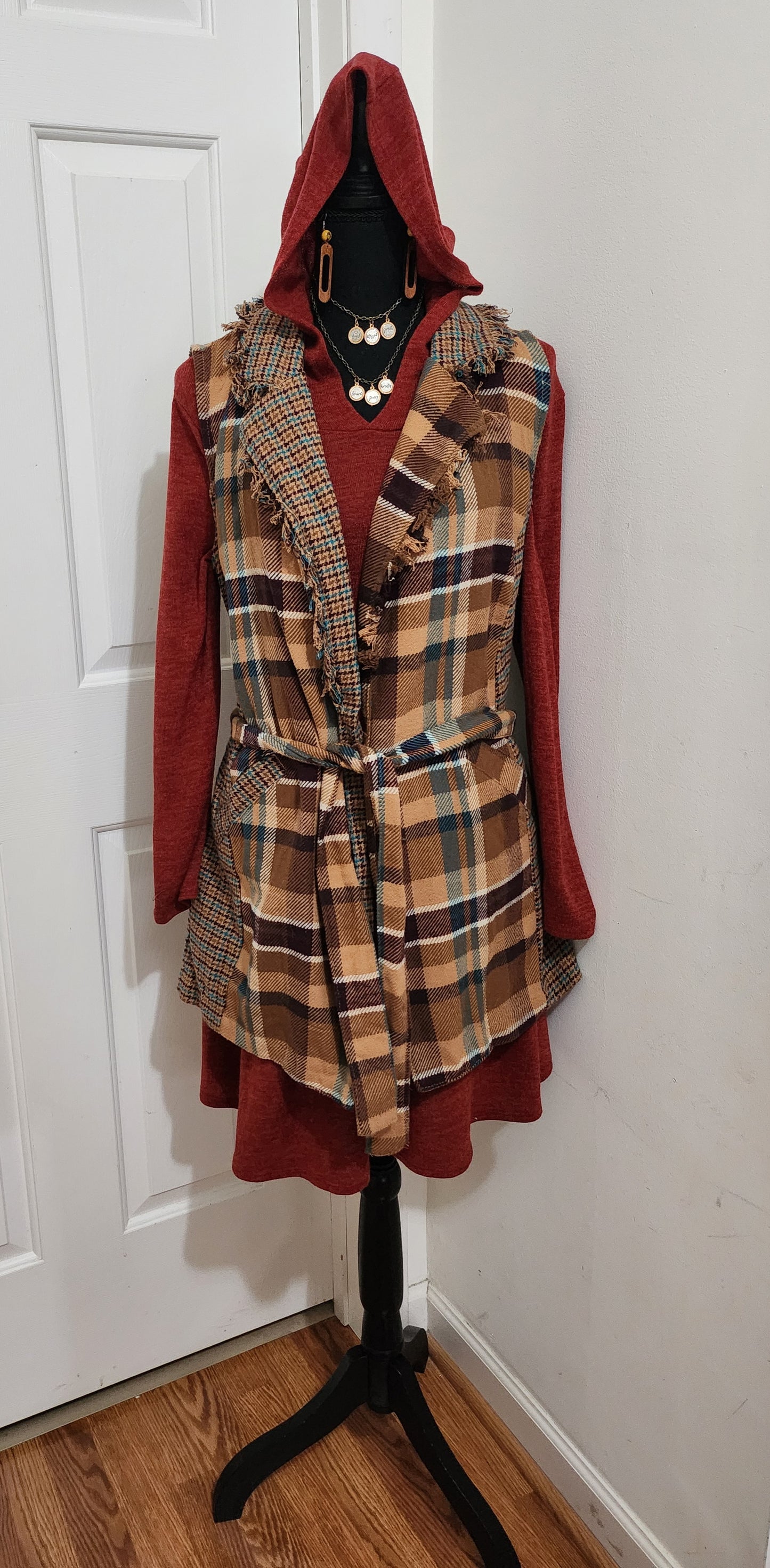Plaid Cotton Vest