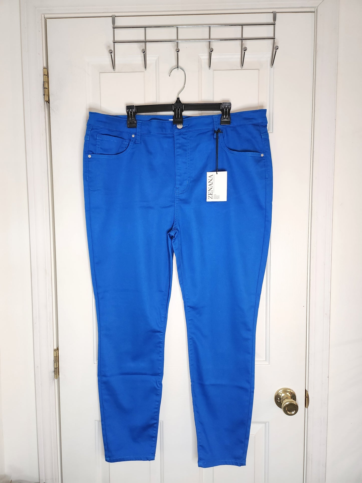 ZENANA Ocean Blue Slacks Plus
