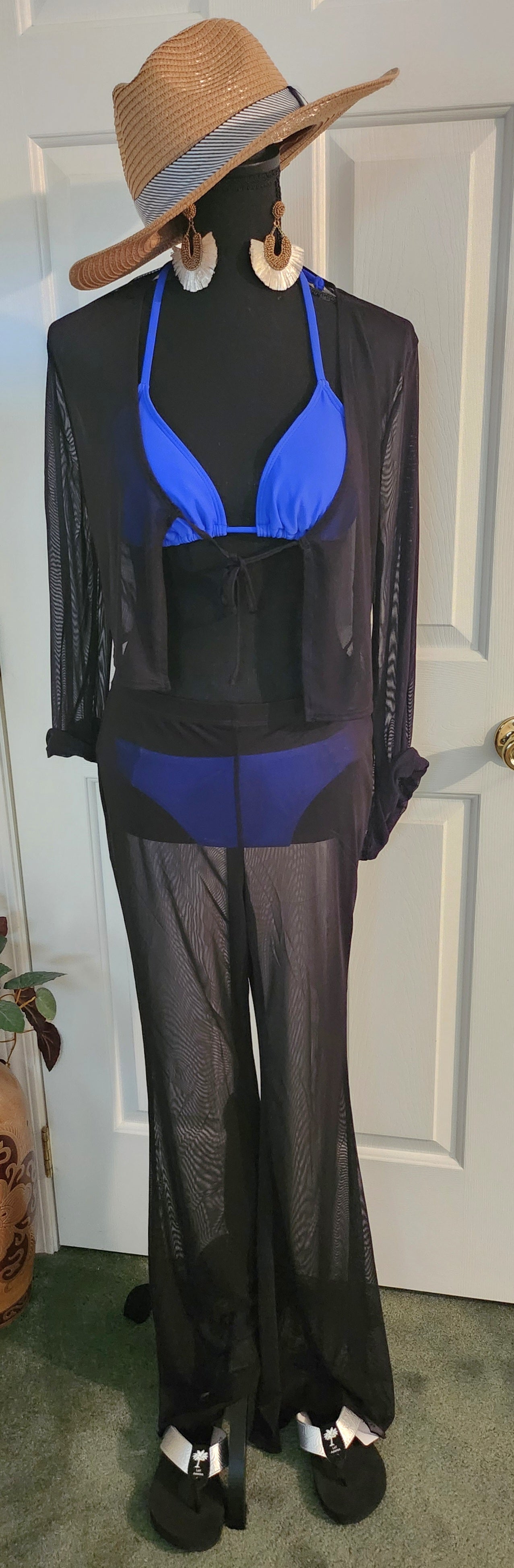 Mesh Swimsuit Cover Up Set