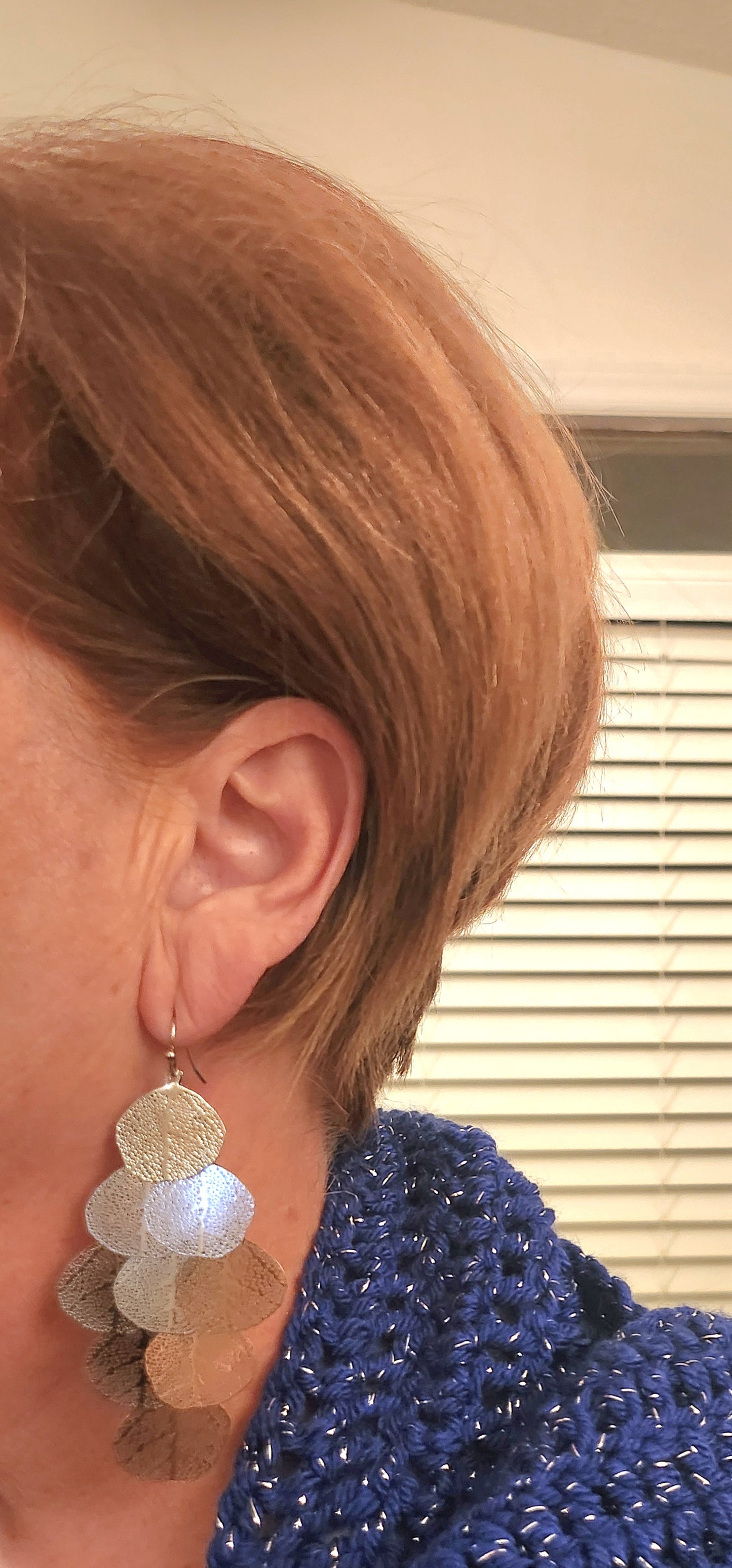 Boho Bohemian Silver Dangle Earrings