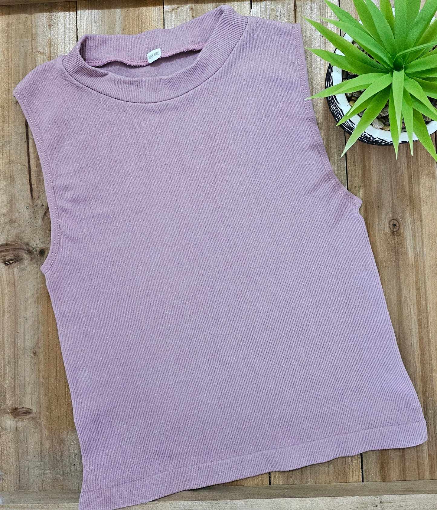 Ladies's Ribbed Fitted Tank Top