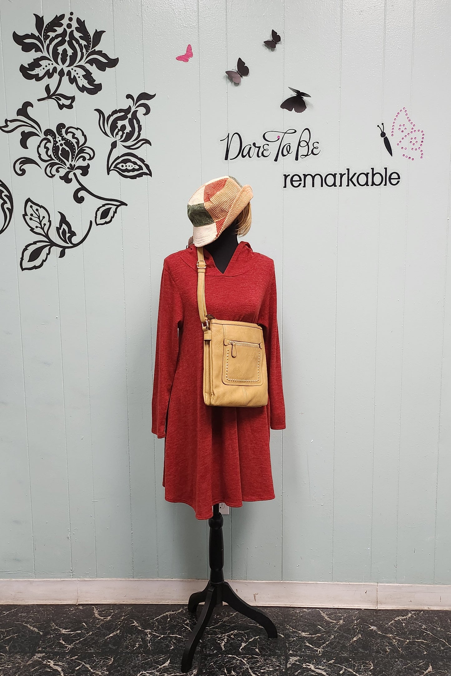 Ladies Hooded Long Sleeve Carole Christian Dress