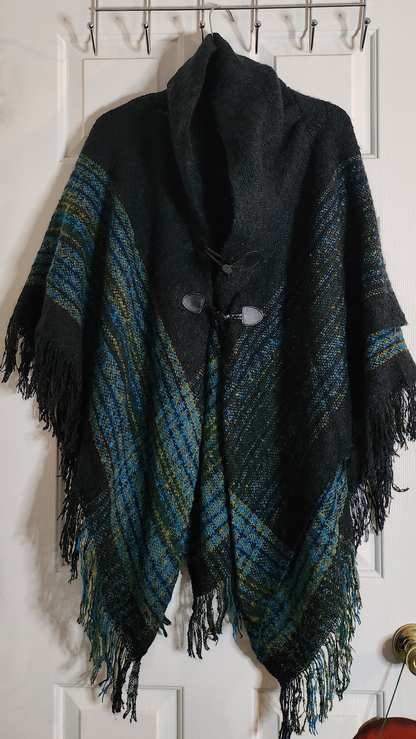 Ladies Hooded Poncho Sweater