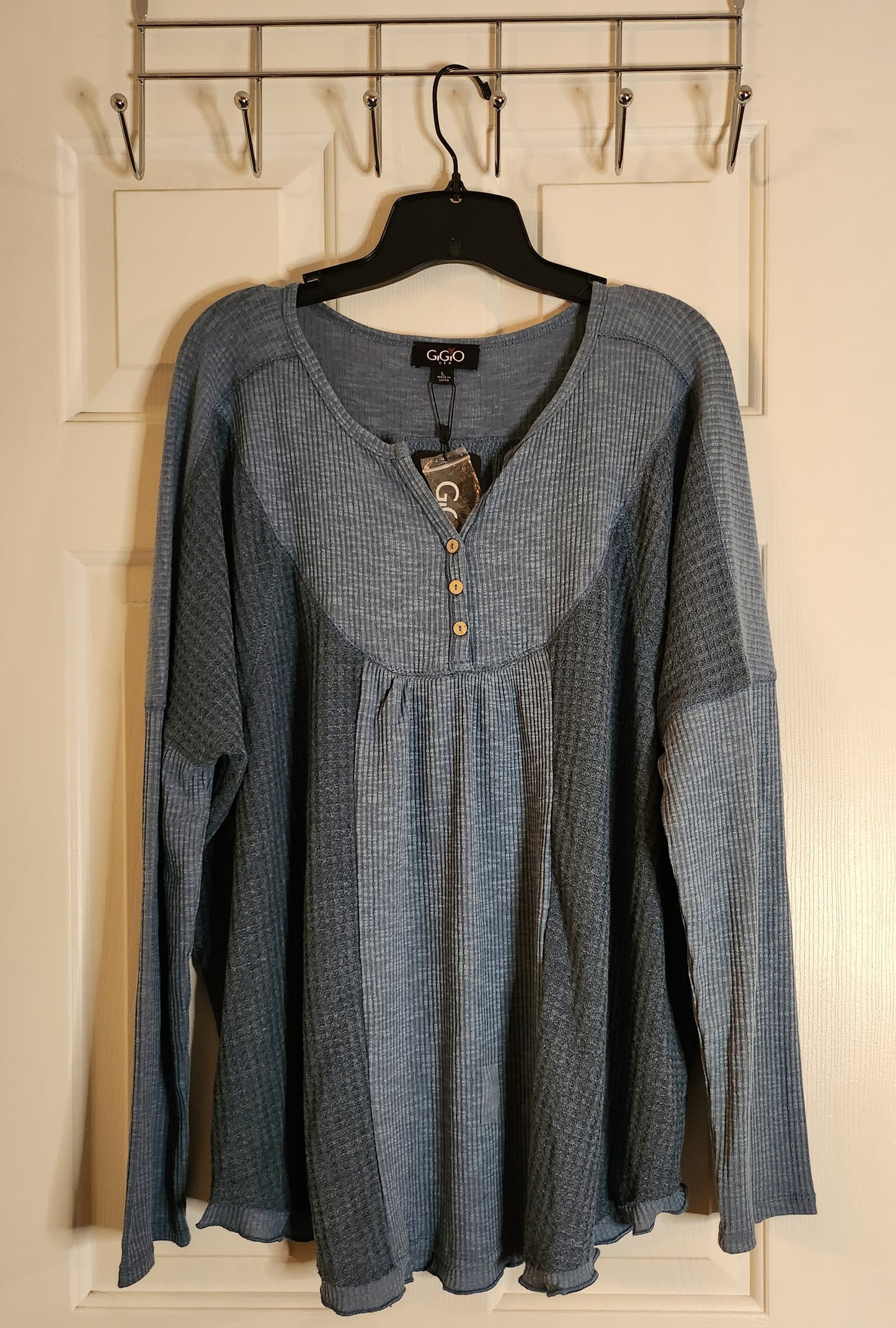 Ladies Waffle Sweater GiGio