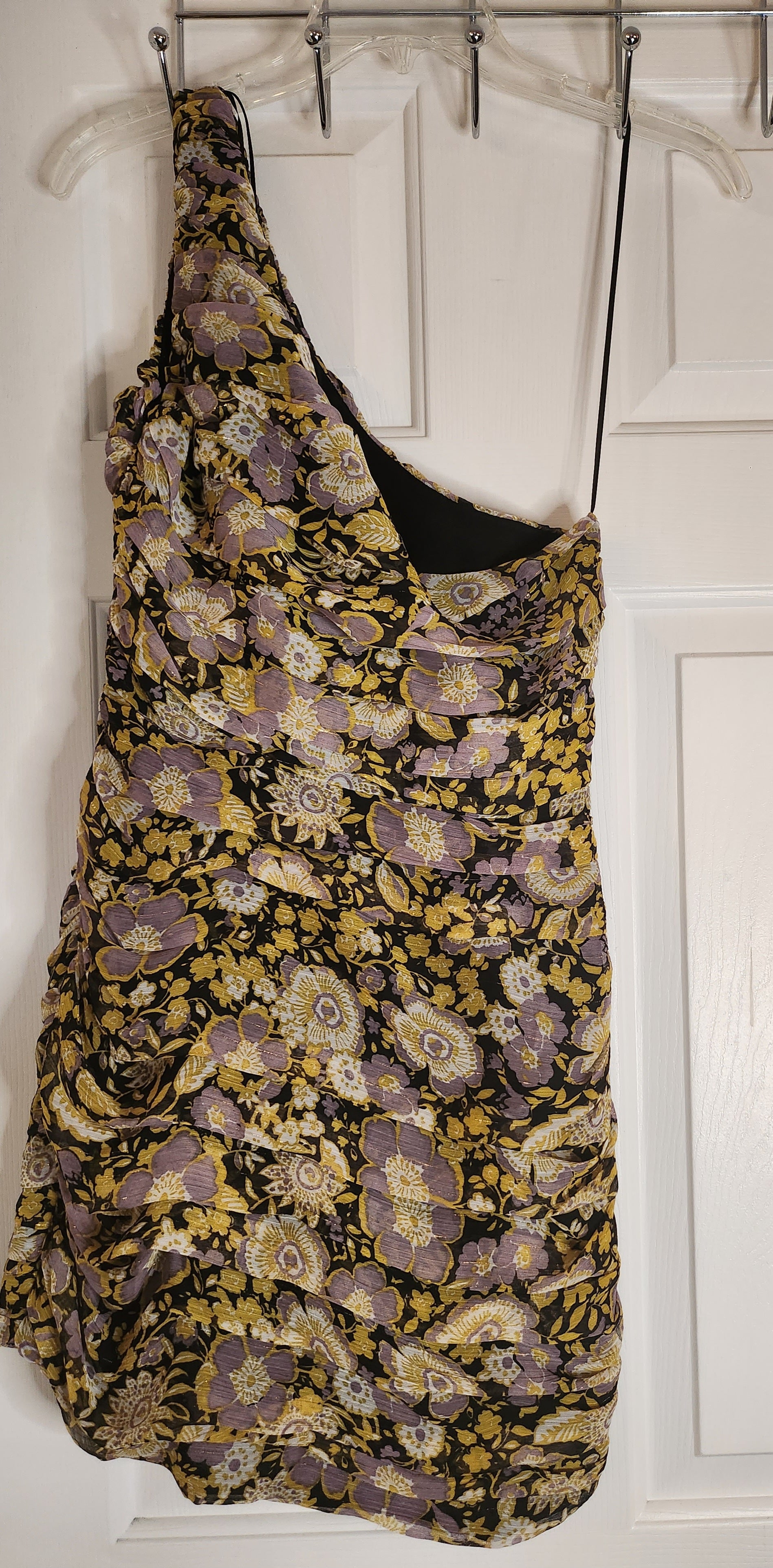 zara floral off shoulder dress Zara Floral One-Shoulder Midi Dress by Zara