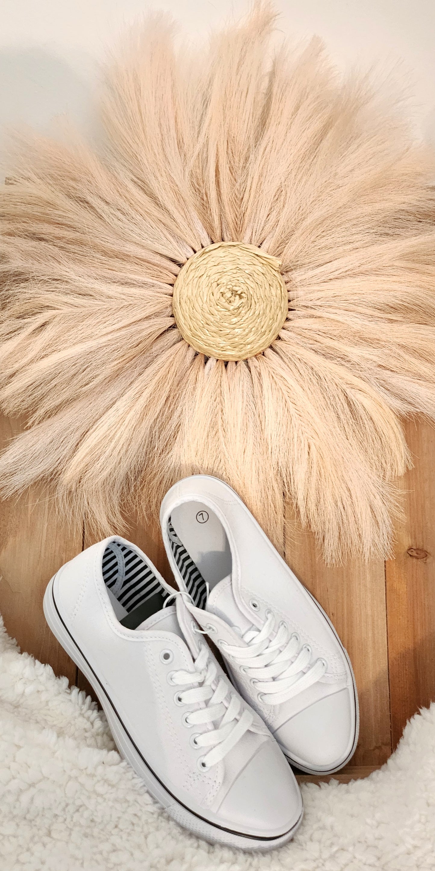 Ladies Canvas Lace Up Tennis Shoes