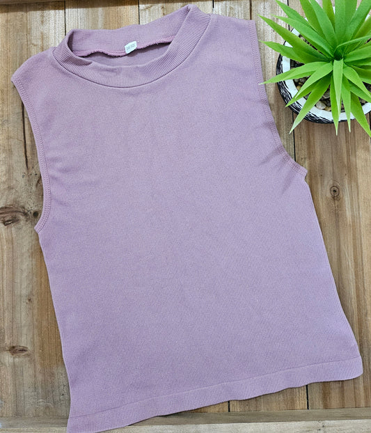 Ladies's Ribbed Fitted Tank Top