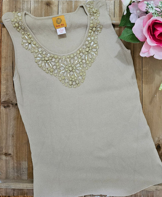 Ruby Rd. Beaded Tank Top