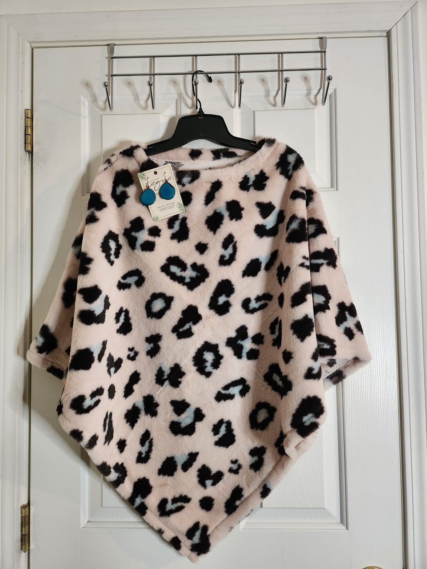 Cheetah Sweater Poncho