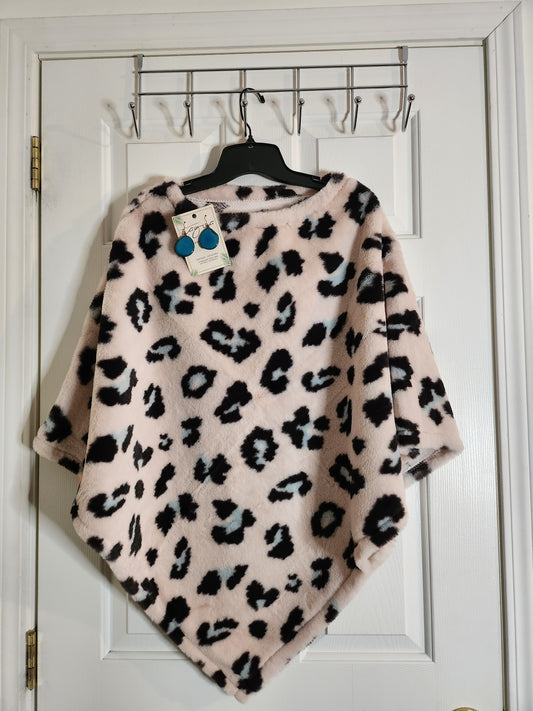 Cheetah Sweater Poncho